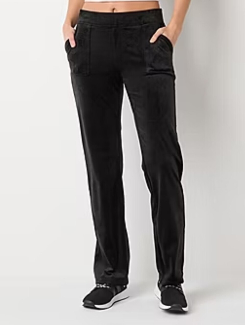 Juicy By Juicy Couture Black Velvet Joggers